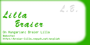 lilla braier business card